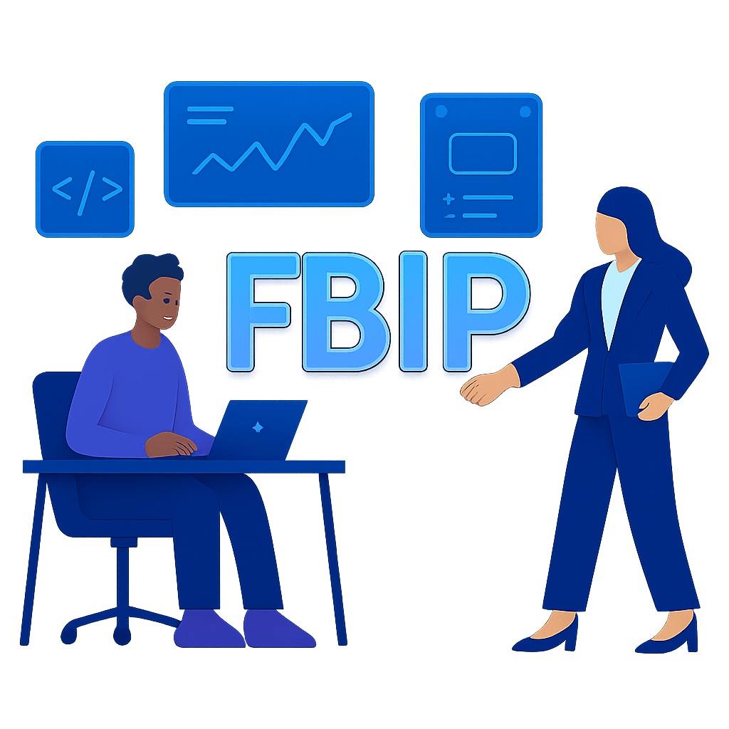 FBIP team working on web and app development